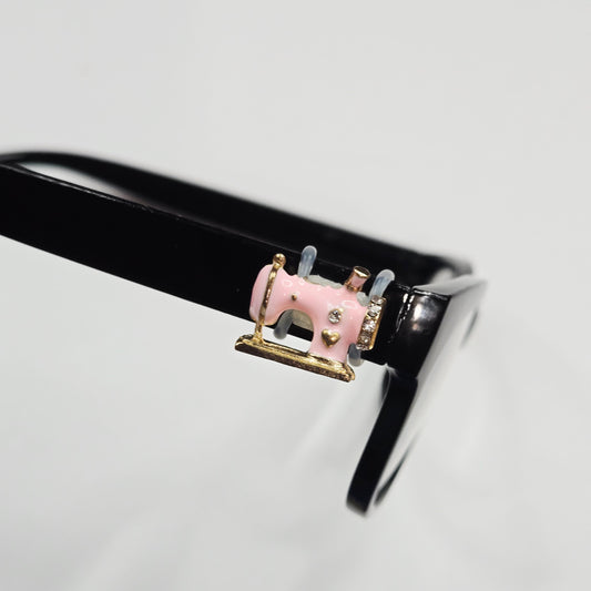 Pink Sewing Machine Bling Enamel EyeDeco
