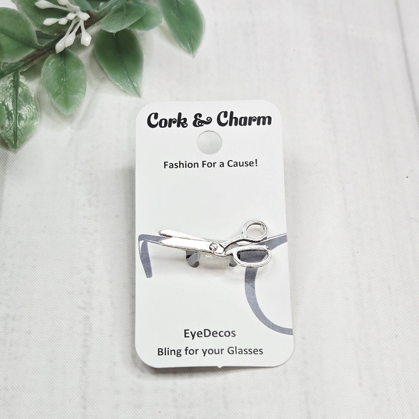Silver Scissors Metal EyeDeco
