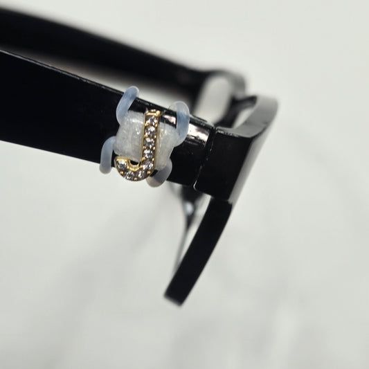 J Initial Rhinestone Bling EyeDeco