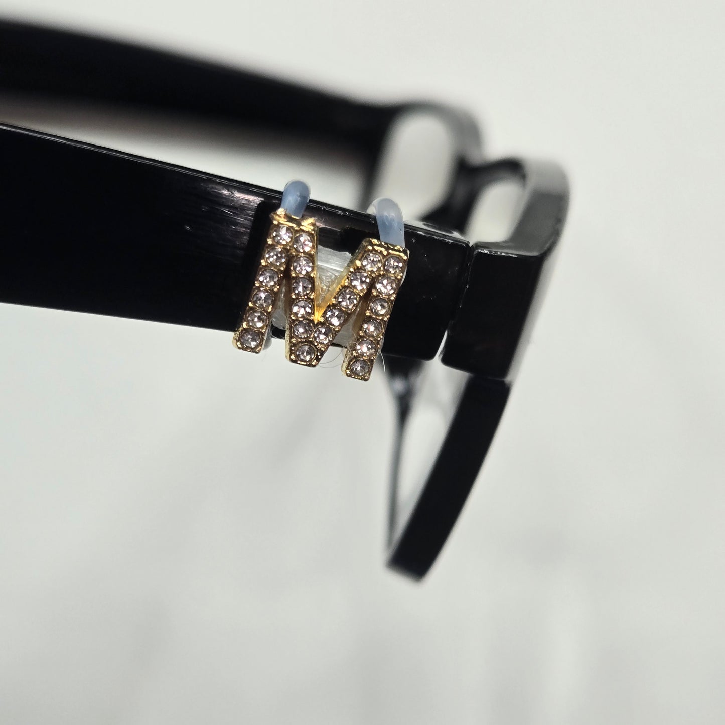 M Initial Rhinestone Bling EyeDeco