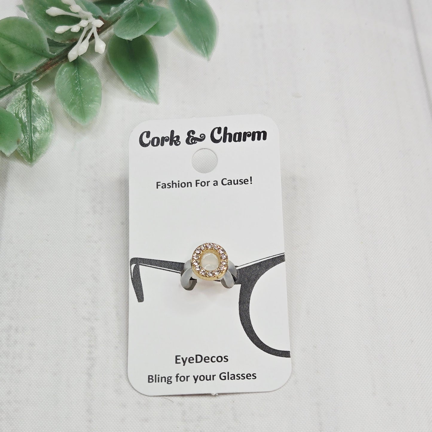 O Initial Rhinestone Bling EyeDeco