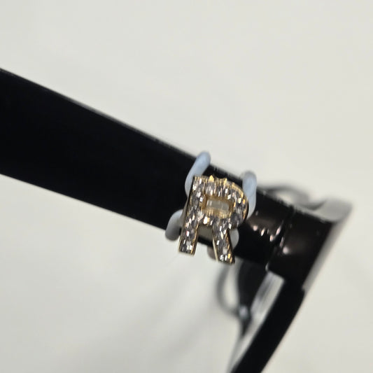 R Initial Rhinestone Bling EyeDeco