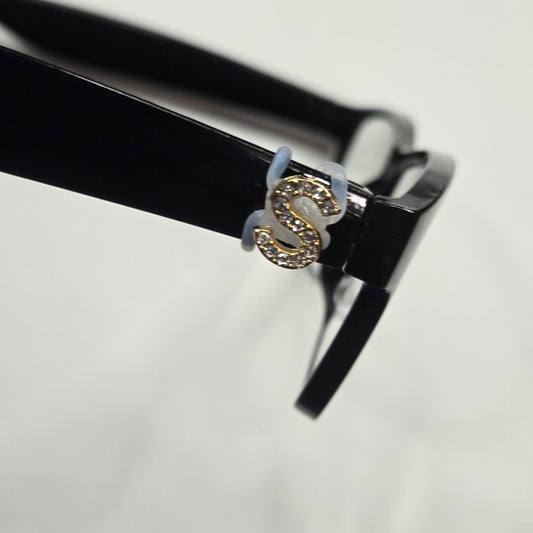 S Initial Rhinestone Bling EyeDeco