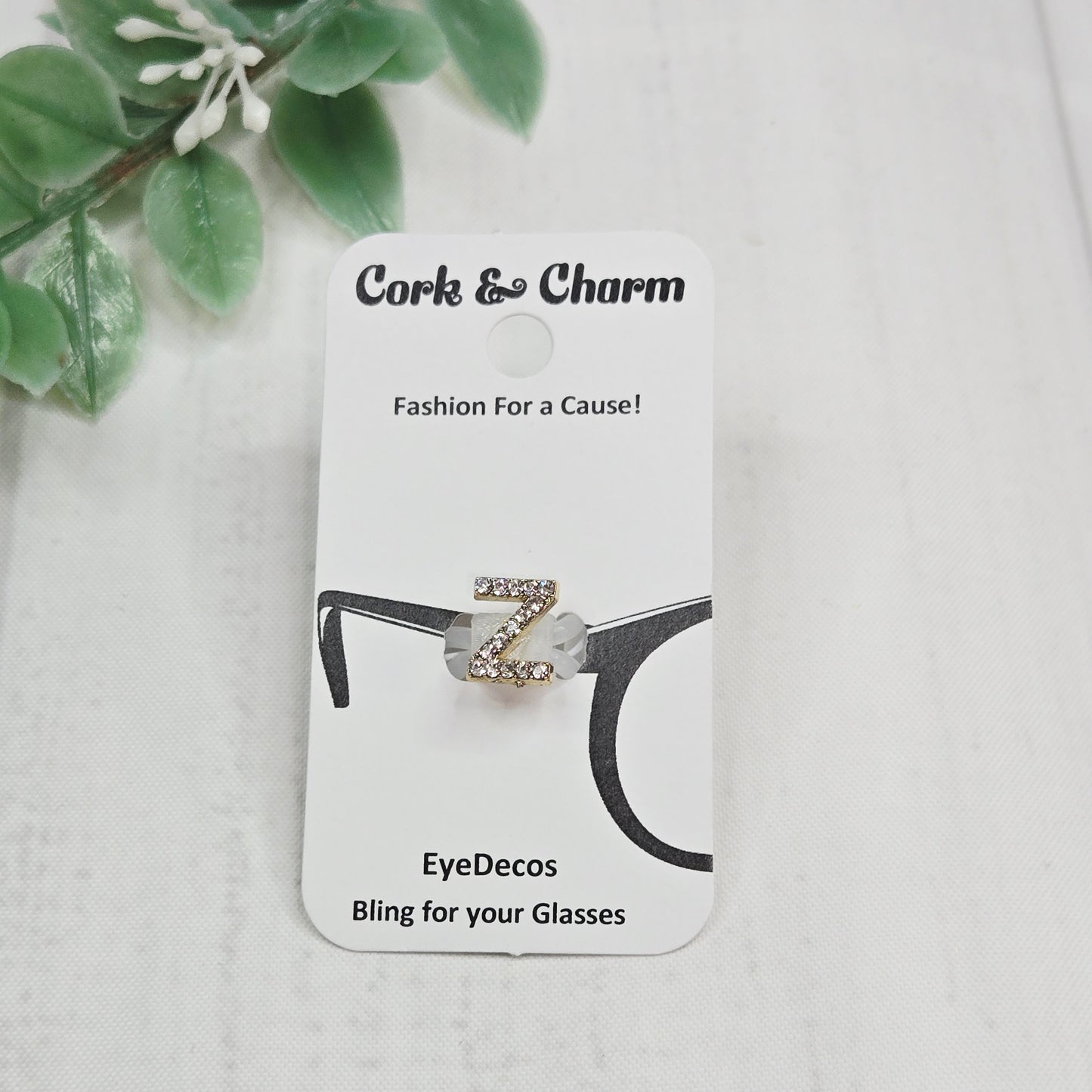 Z Initial Rhinestone Bling EyeDeco