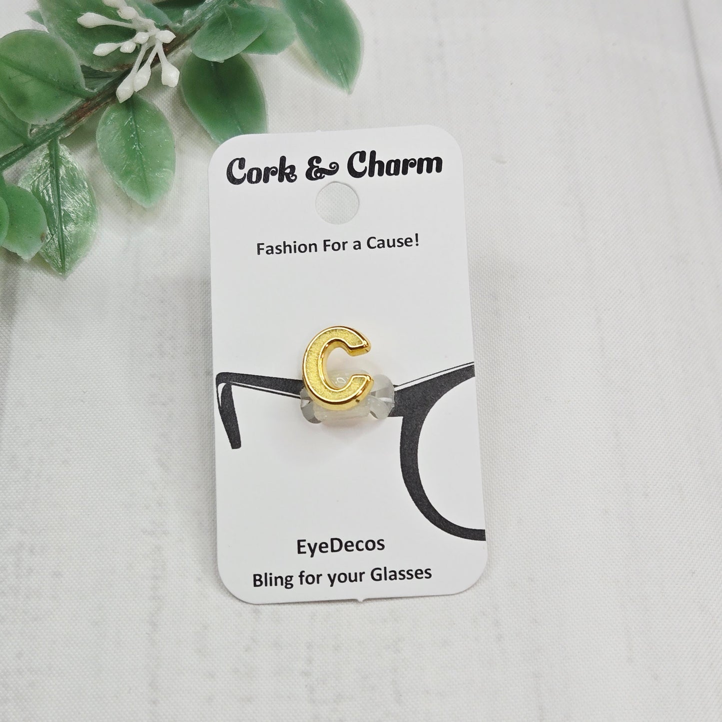 C Initial Gold EyeDeco
