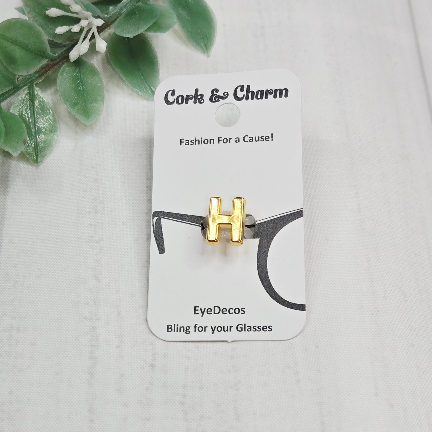 H Initial Gold EyeDeco