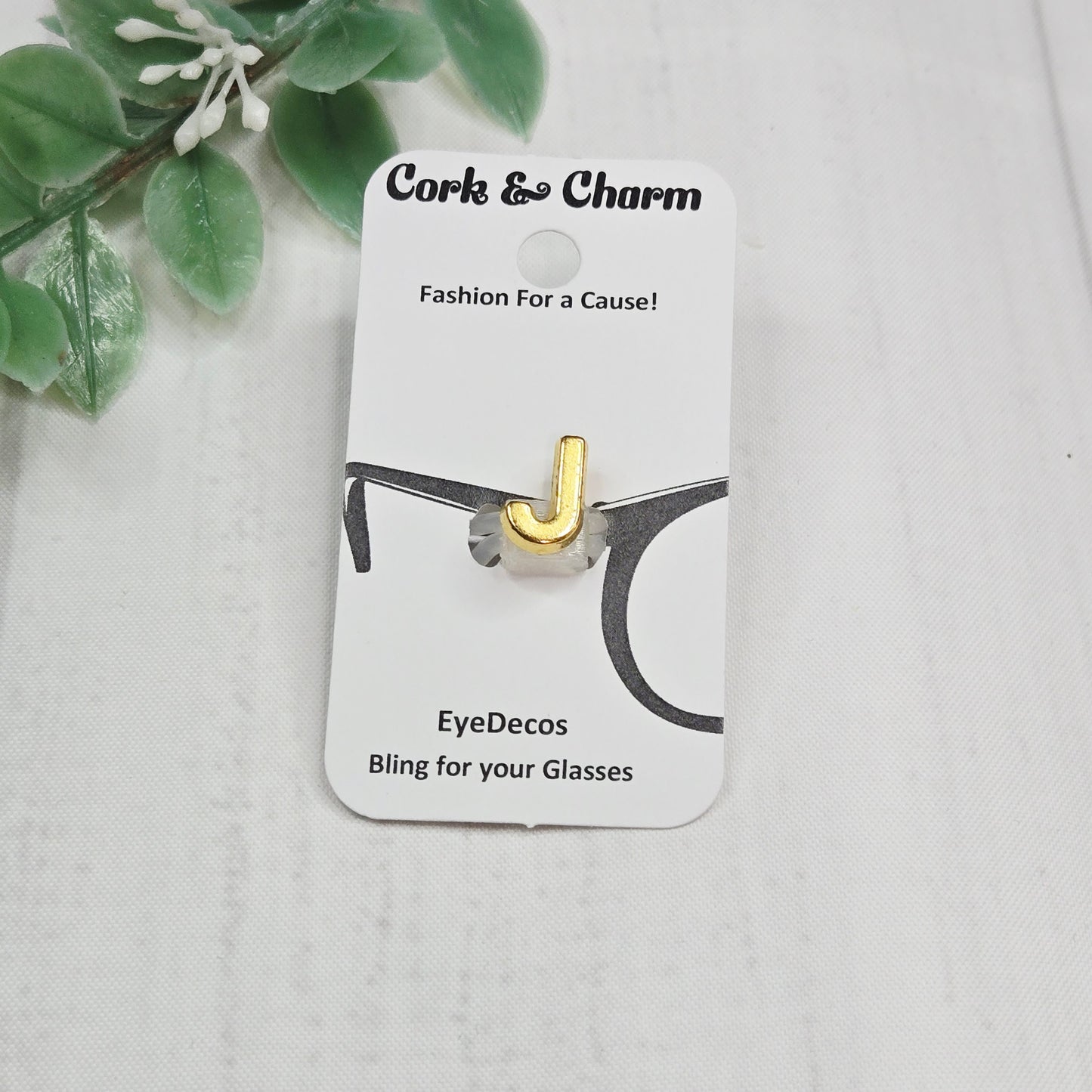 J Initial Gold EyeDeco