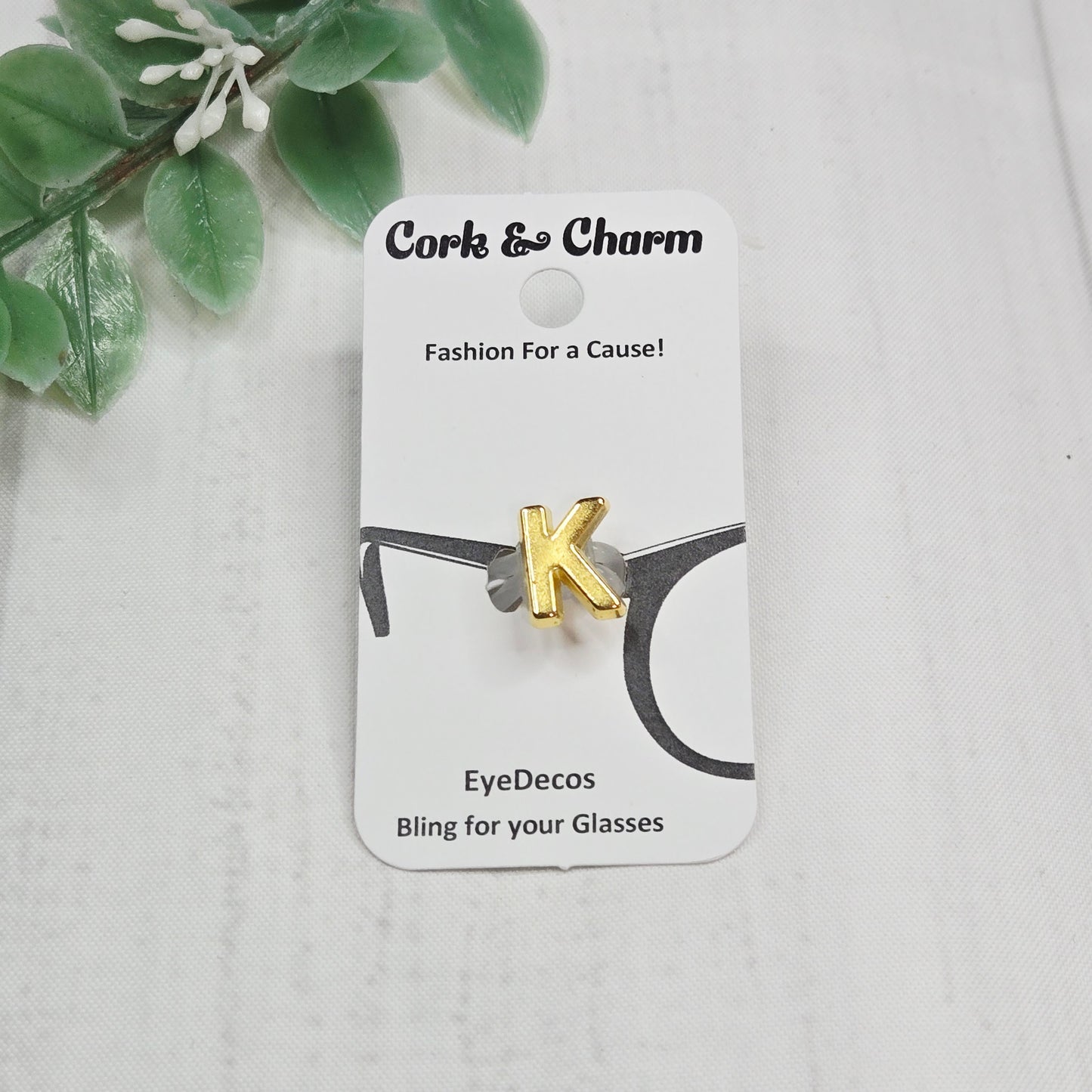 K Initial Gold EyeDeco