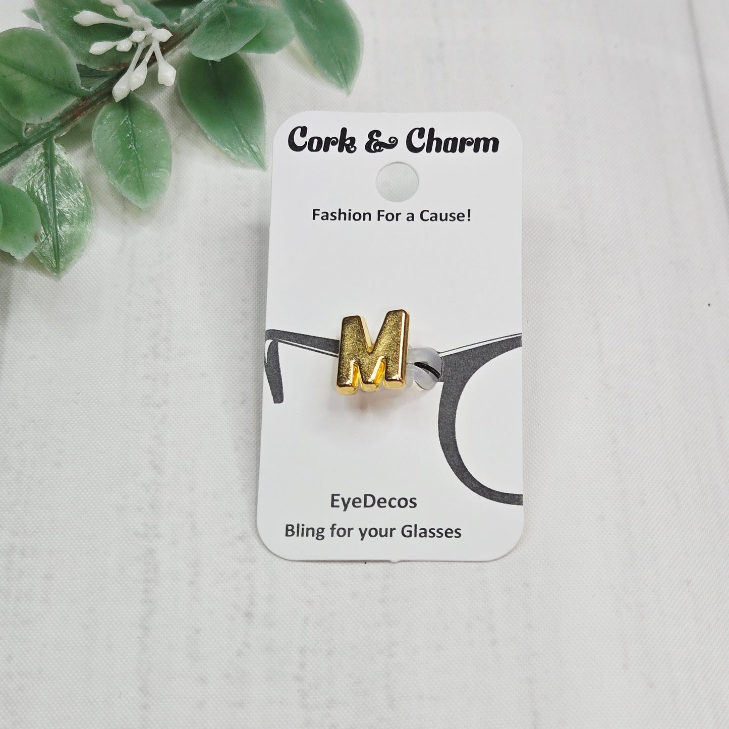 M Initial Gold EyeDeco