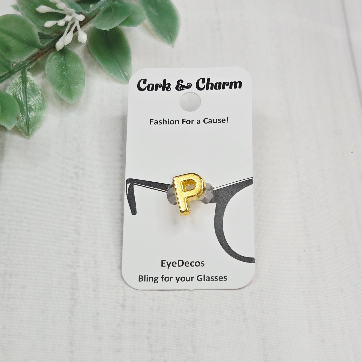 P Initial Gold EyeDeco