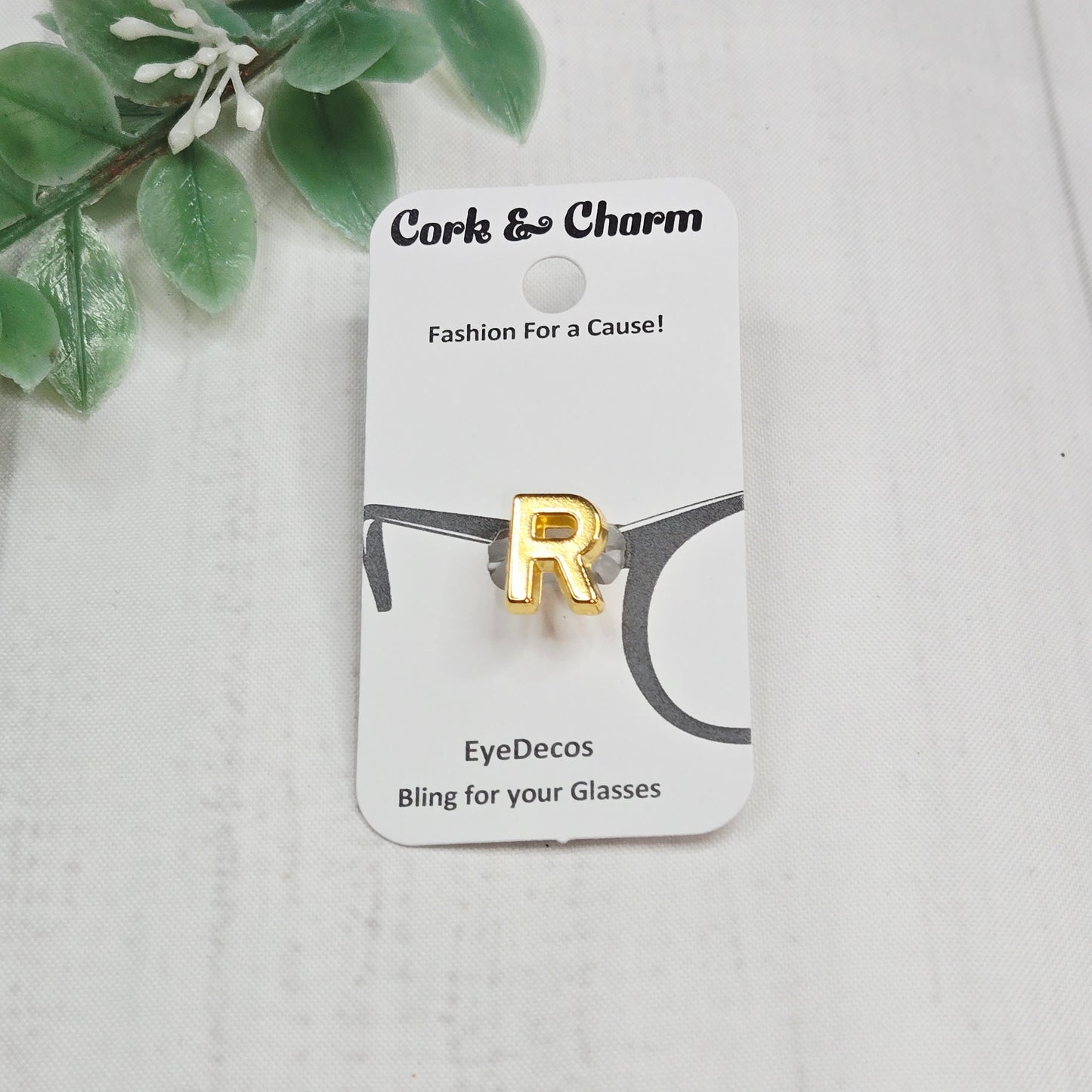 R Initial Gold EyeDeco