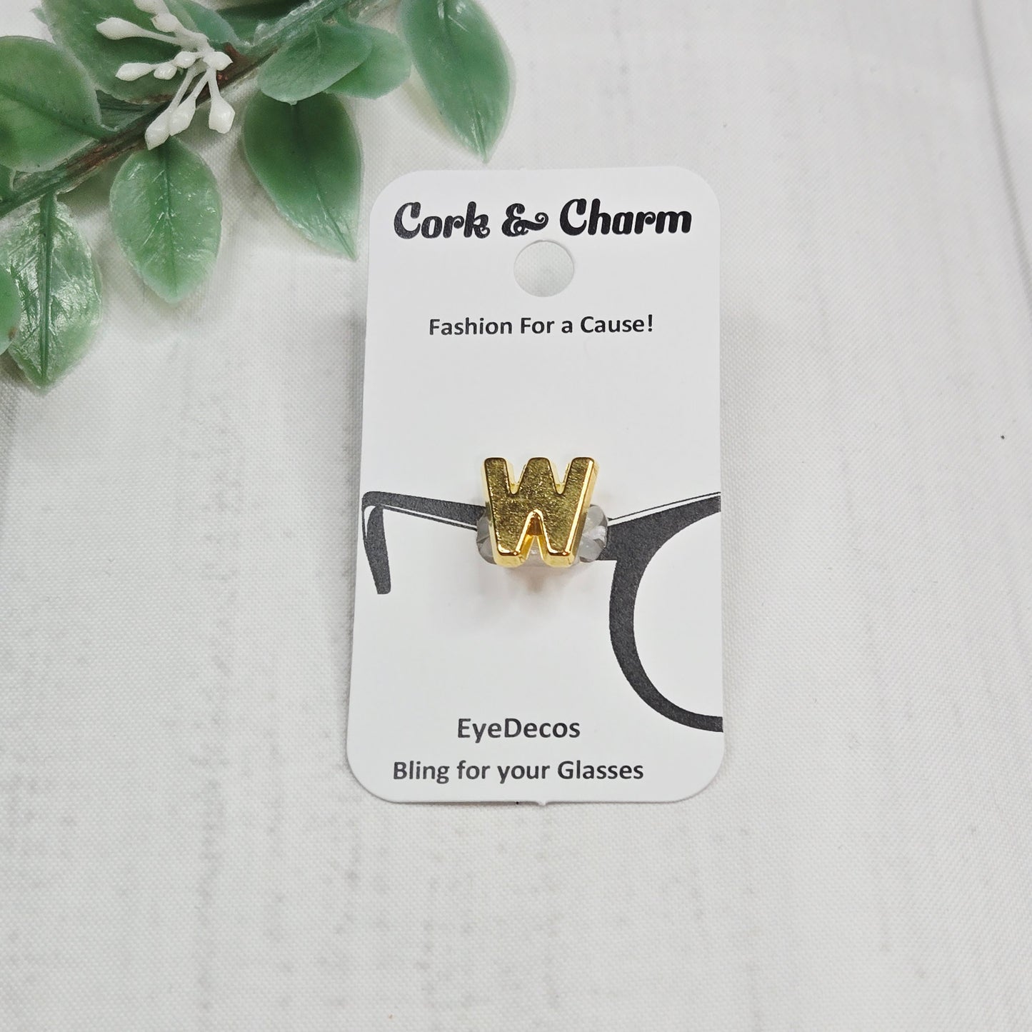 W Initial Gold EyeDeco