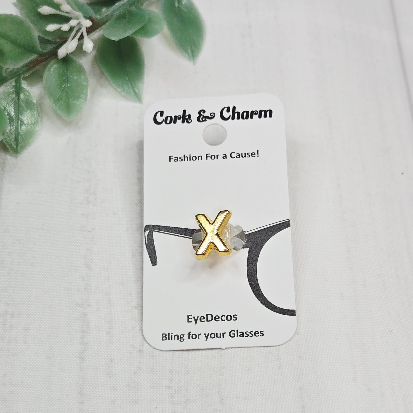 X Initial Gold EyeDeco