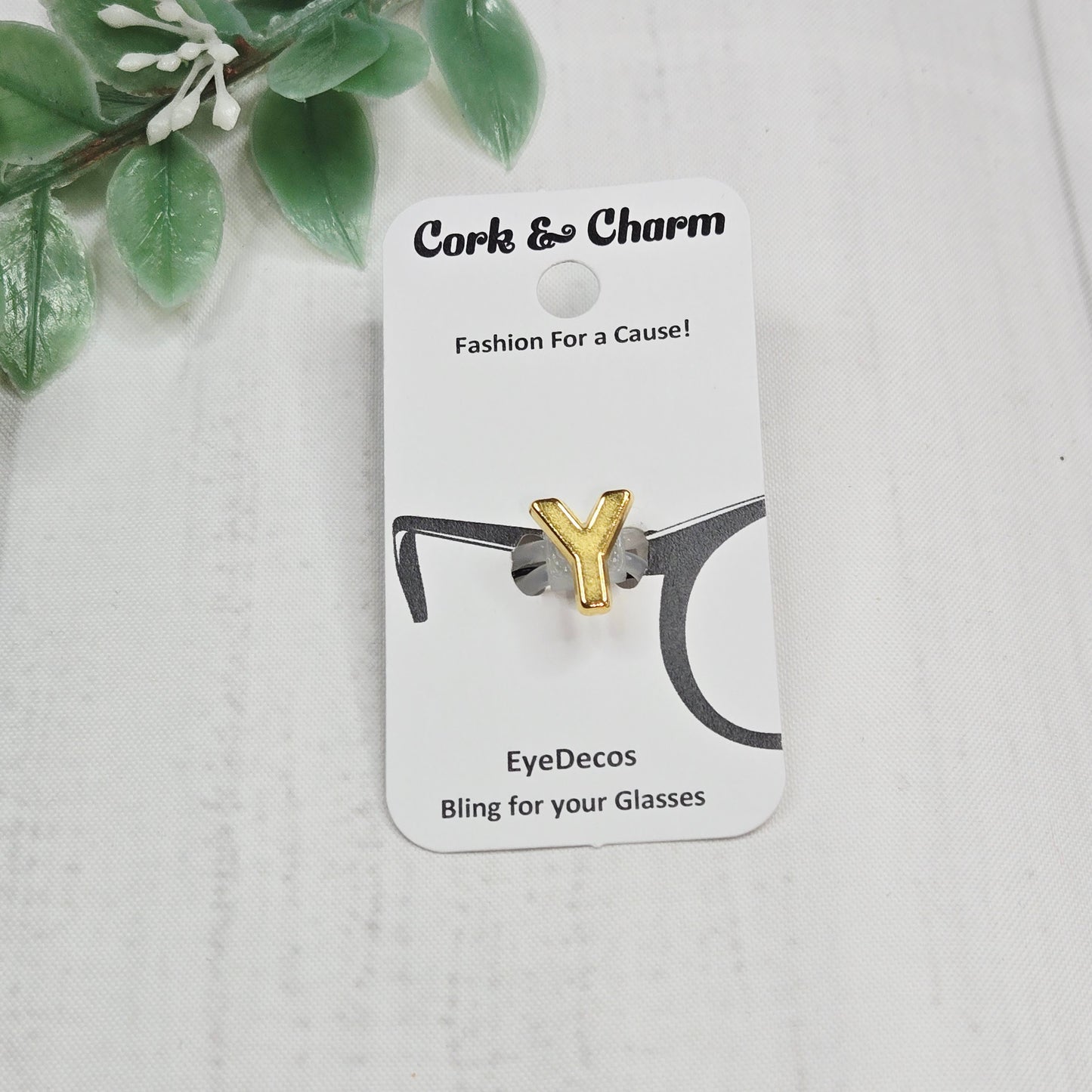 Y Initial Gold EyeDeco