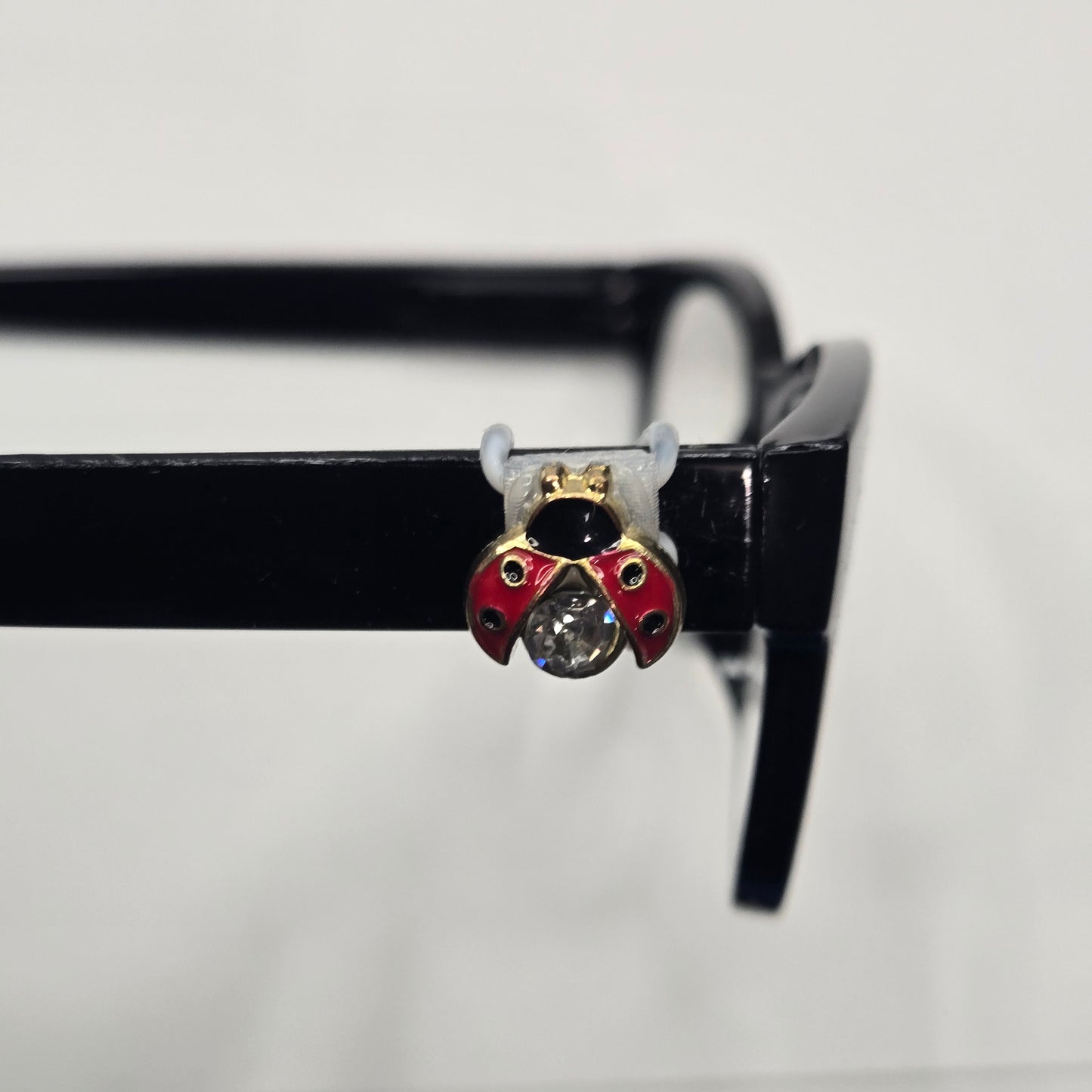 Red Ladybug Rhinestone Enamel EyeDeco