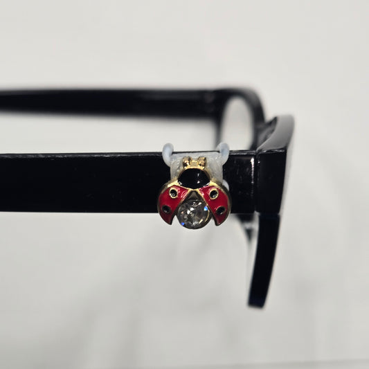 Red Ladybug Rhinestone Enamel EyeDeco