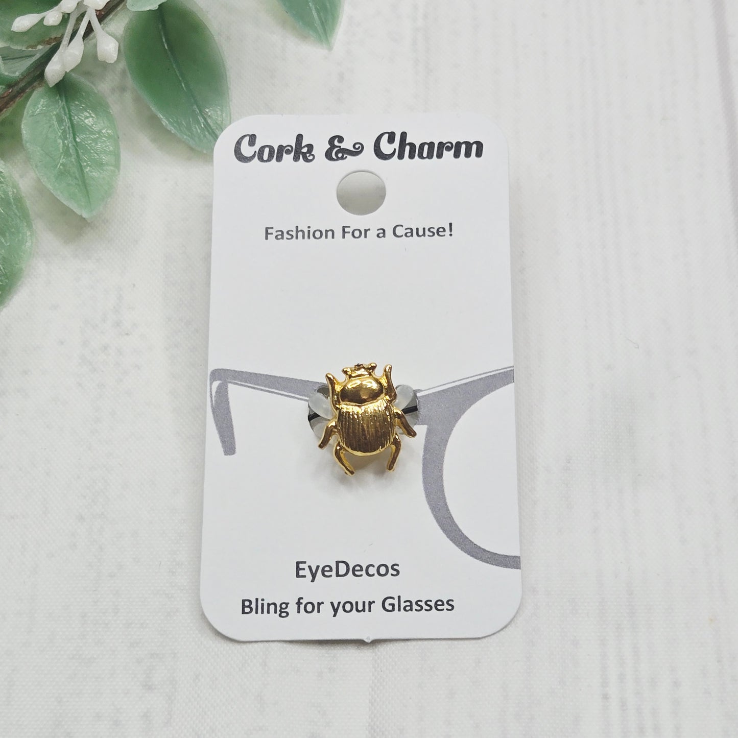 Gold June Bug Beetle Metal EyeDeco