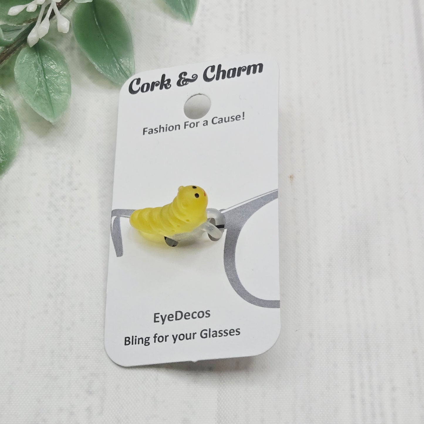 Yellow Caterpillar Translucent Resin EyeDeco
