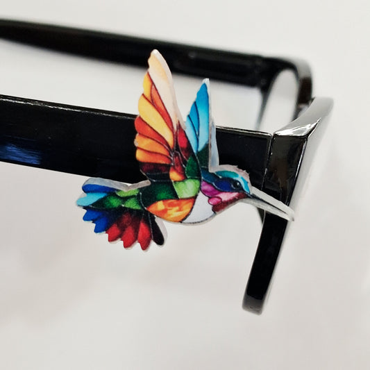 Multi Colored Stained Glass Hummingbird Acrylic EyeDeco