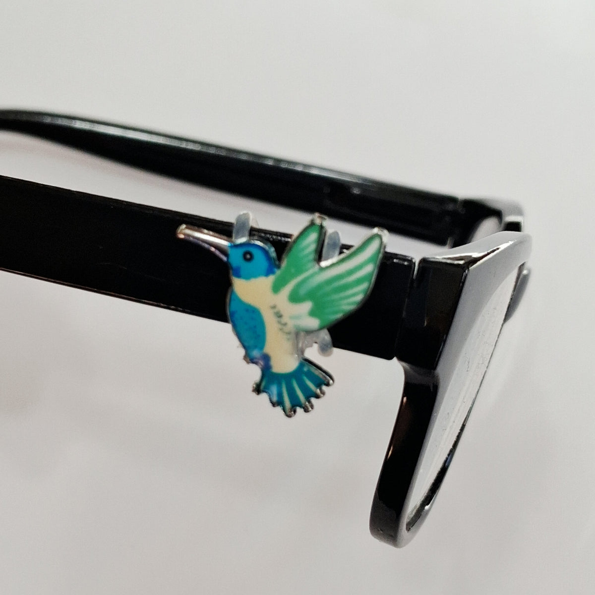 Teal Wings Turquoise Tail Hummingbird Enamel EyeDeco