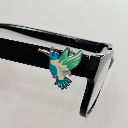 Teal Wings Turquoise Tail Hummingbird Enamel EyeDeco