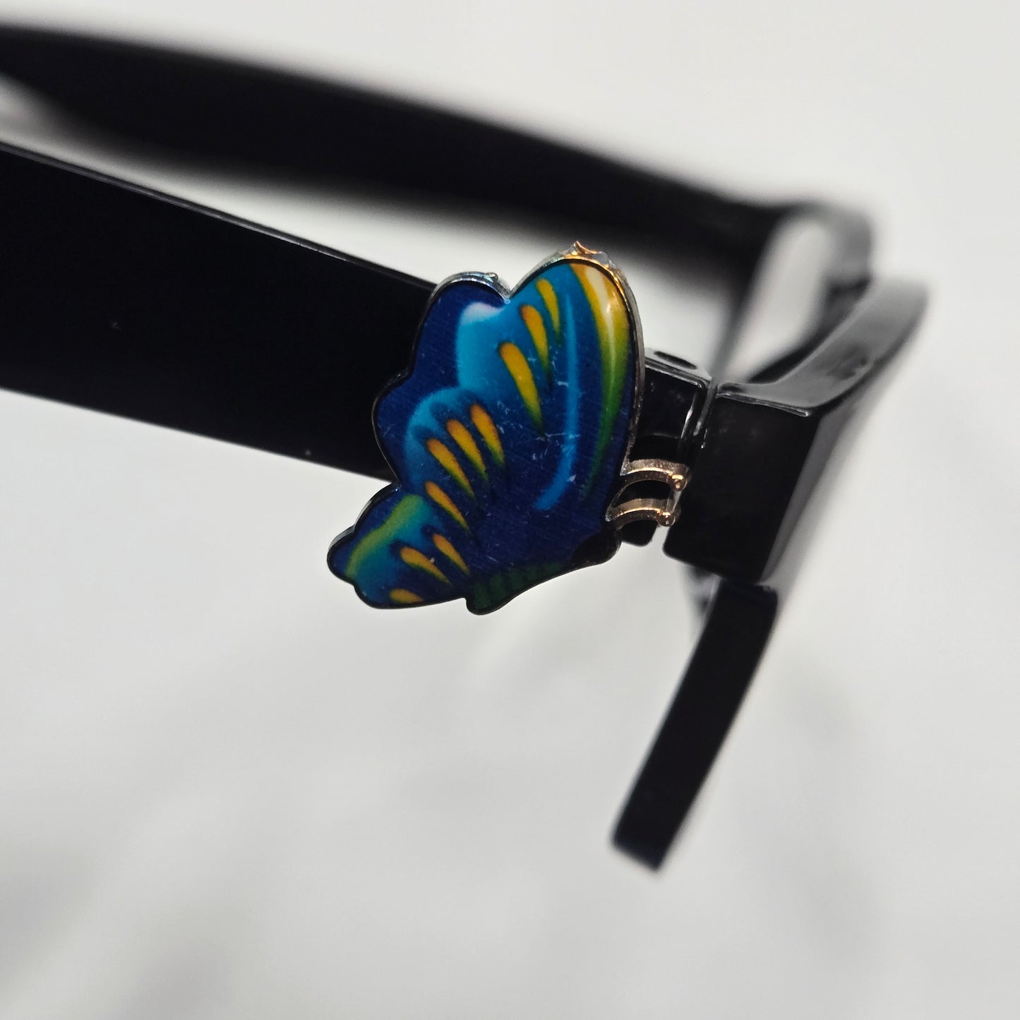 Blue Teal Green Butterfly Enamel EyeDeco