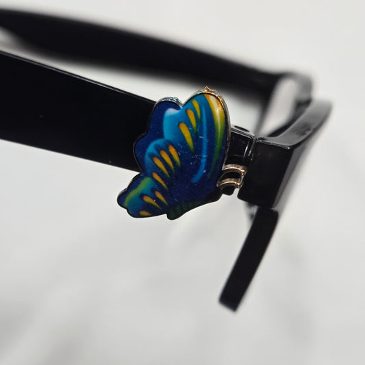 Blue Teal Green Butterfly Enamel EyeDeco