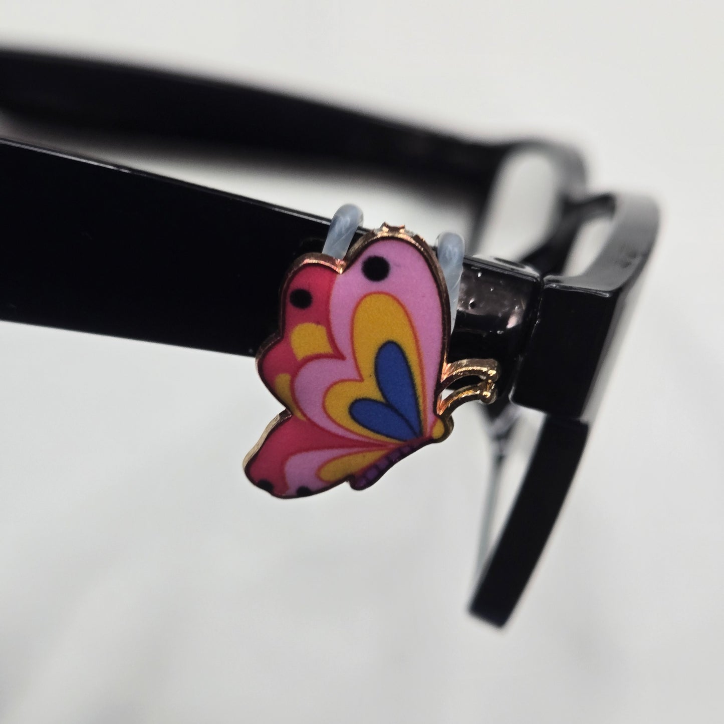 Light Pink Blue Butterfly Enamel EyeDeco