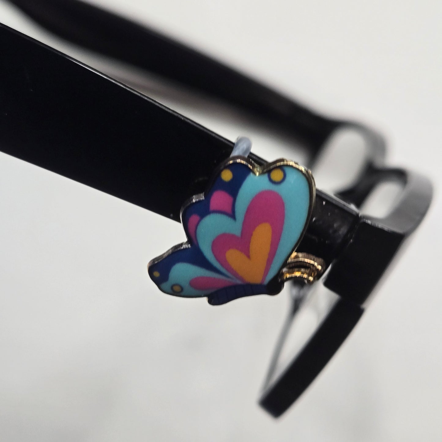 Light Blue Pink Butterfly Enamel EyeDeco