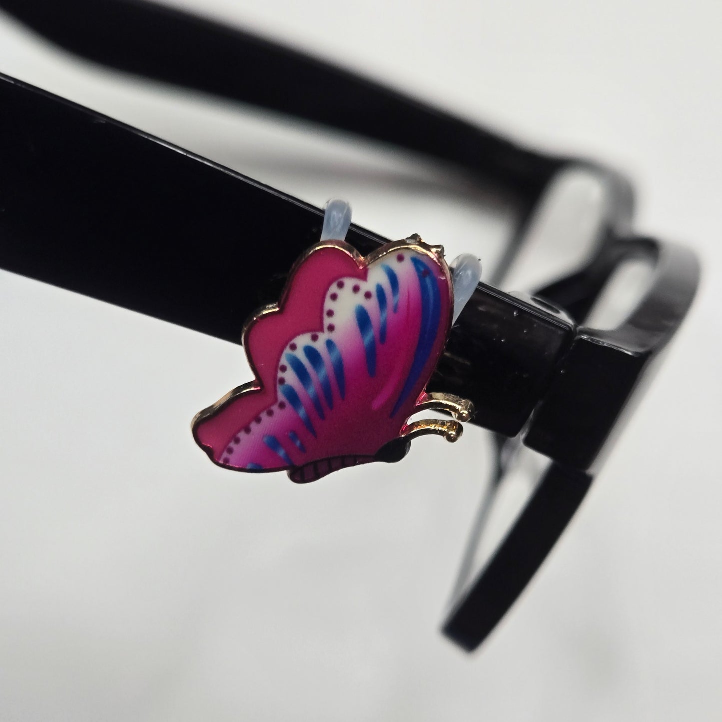 Pink Purple Butterfly Enamel EyeDeco
