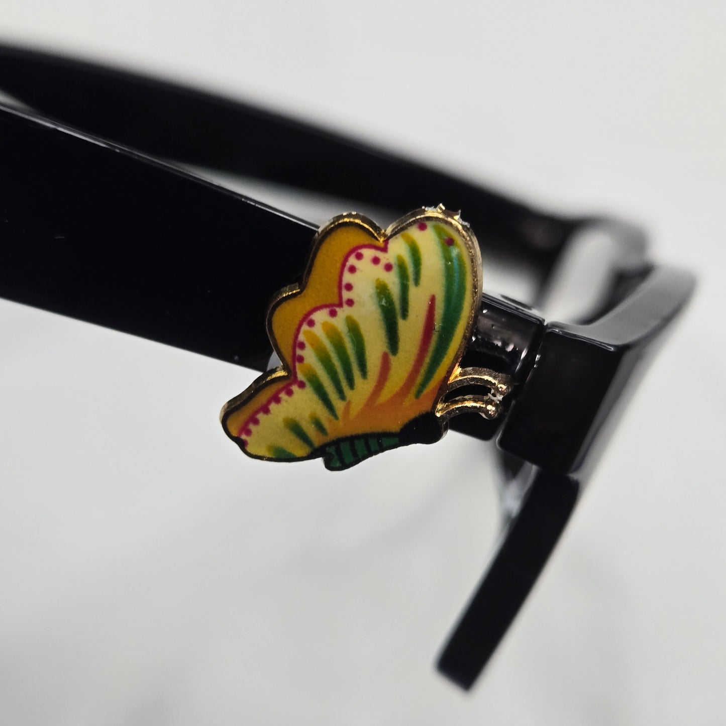Yellow Green Butterfly Enamel EyeDeco