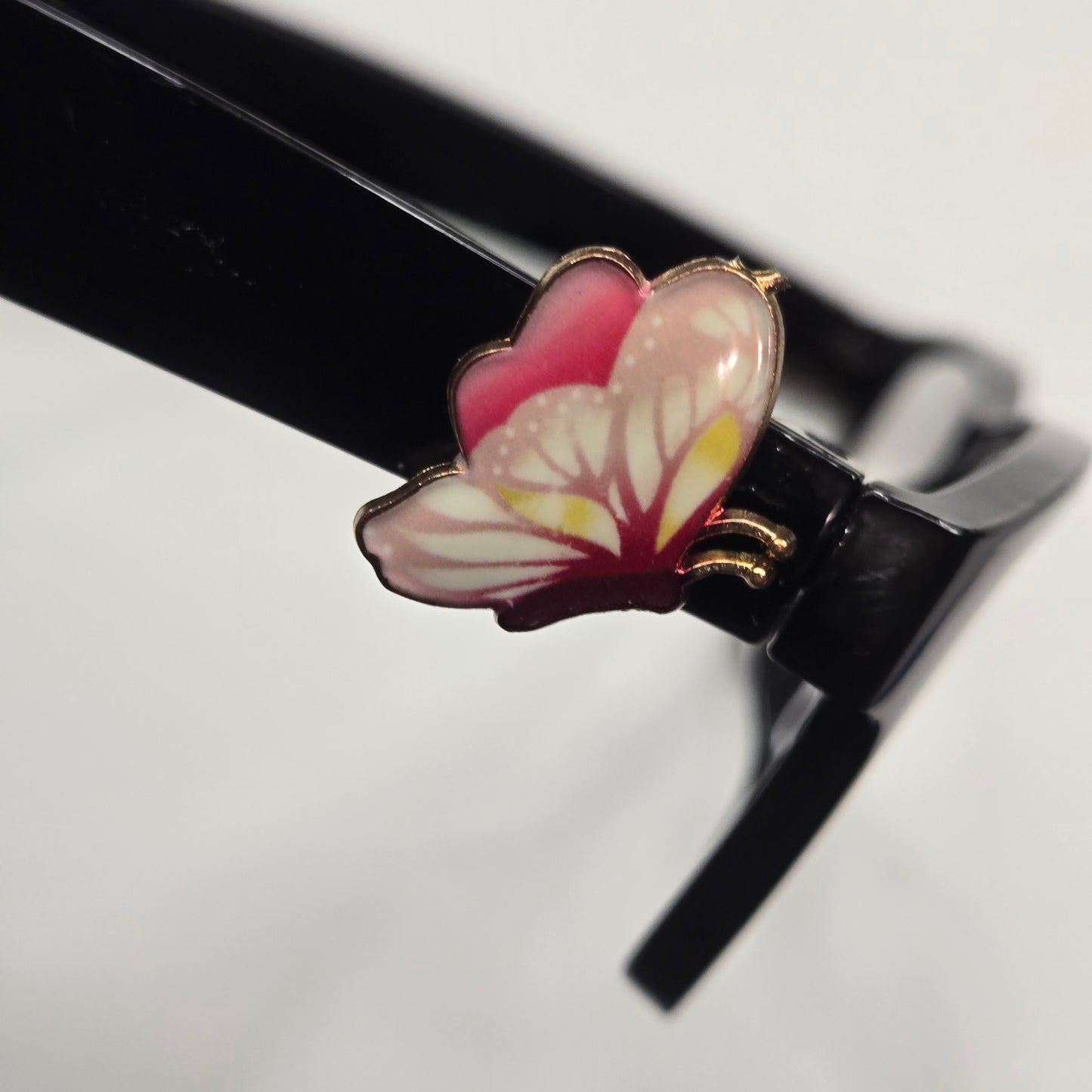 Pink Butterfly Enamel EyeDeco