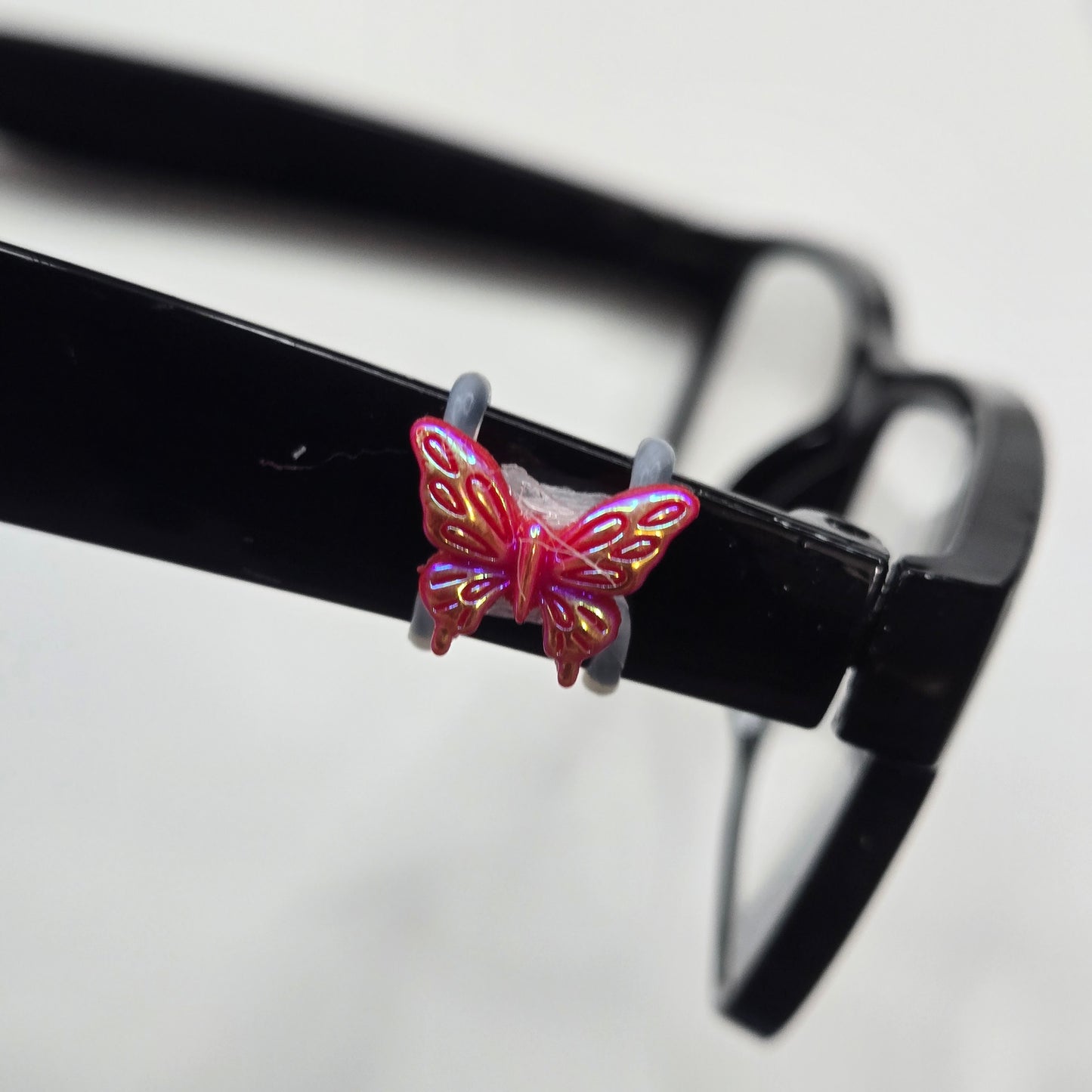 Red Iridescent Butterfly Resin EyeDeco
