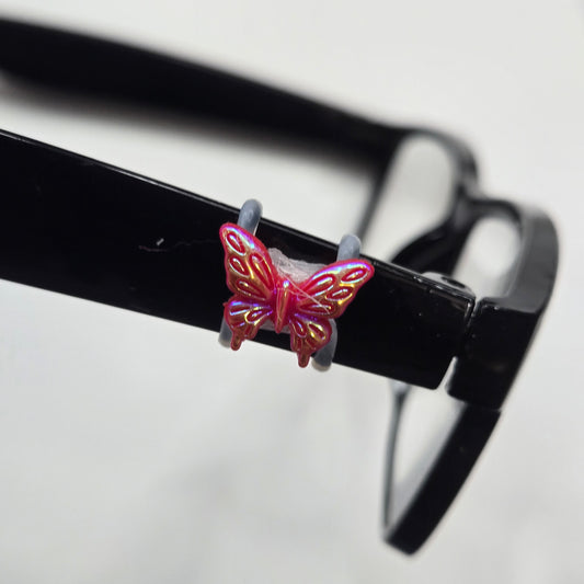 Red Iridescent Butterfly Resin EyeDeco