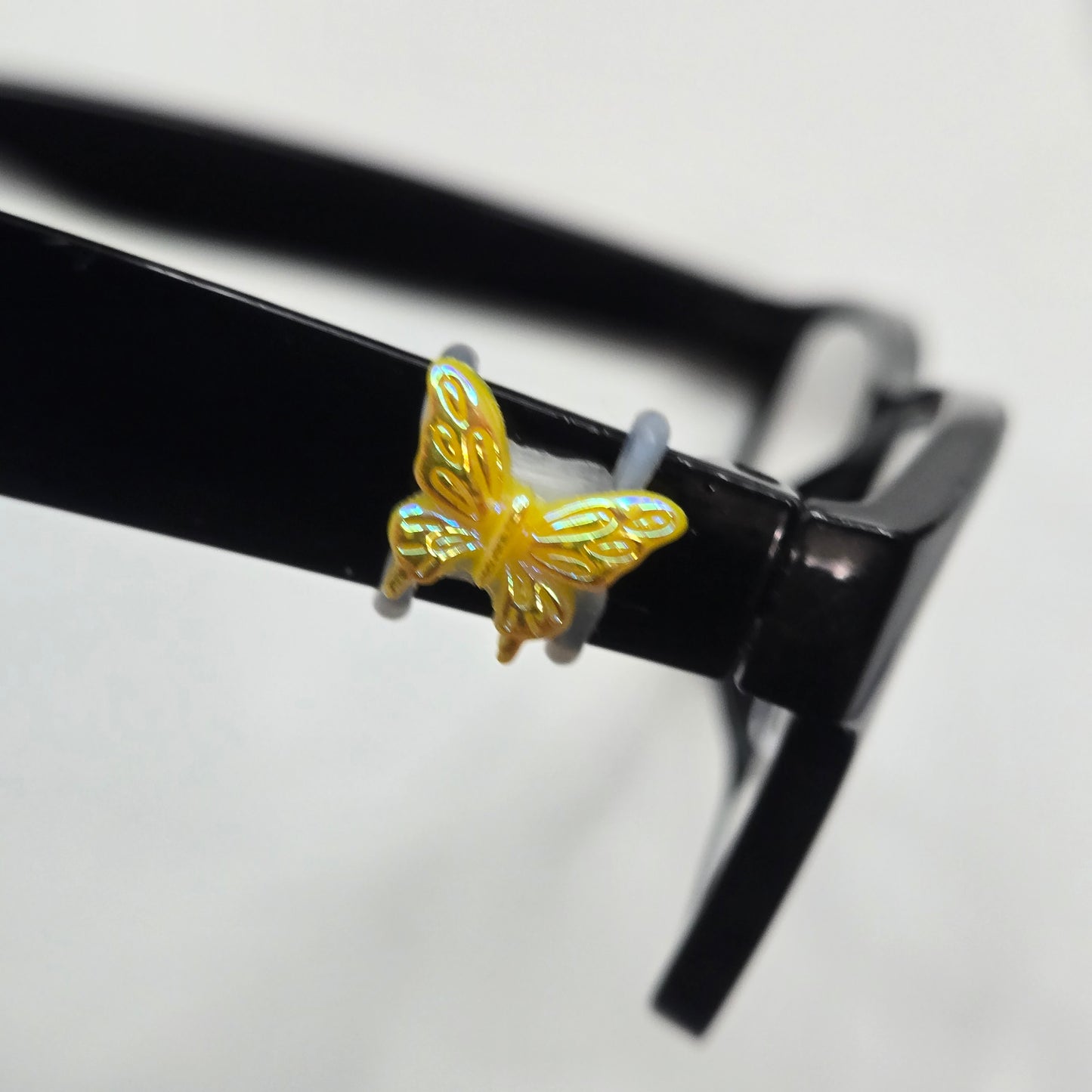 Yellow Iridescent Butterfly Resin EyeDeco