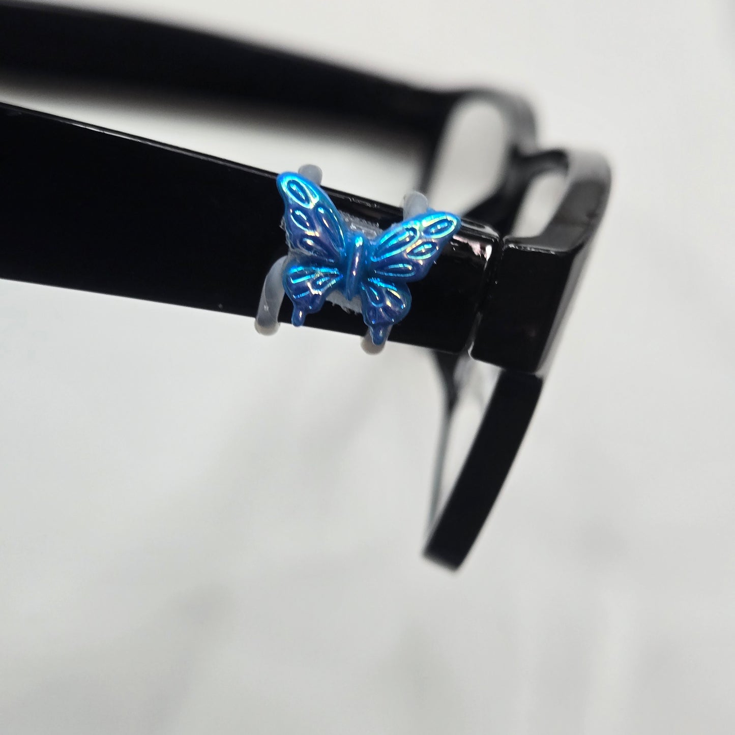 Blue Iridescent Butterfly Resin EyeDeco
