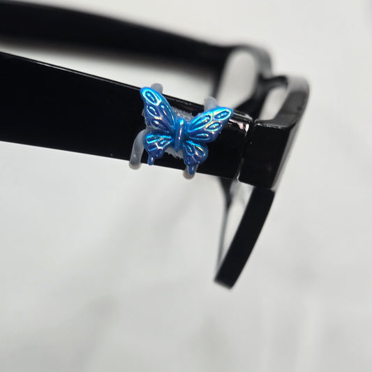 Blue Iridescent Butterfly Resin EyeDeco