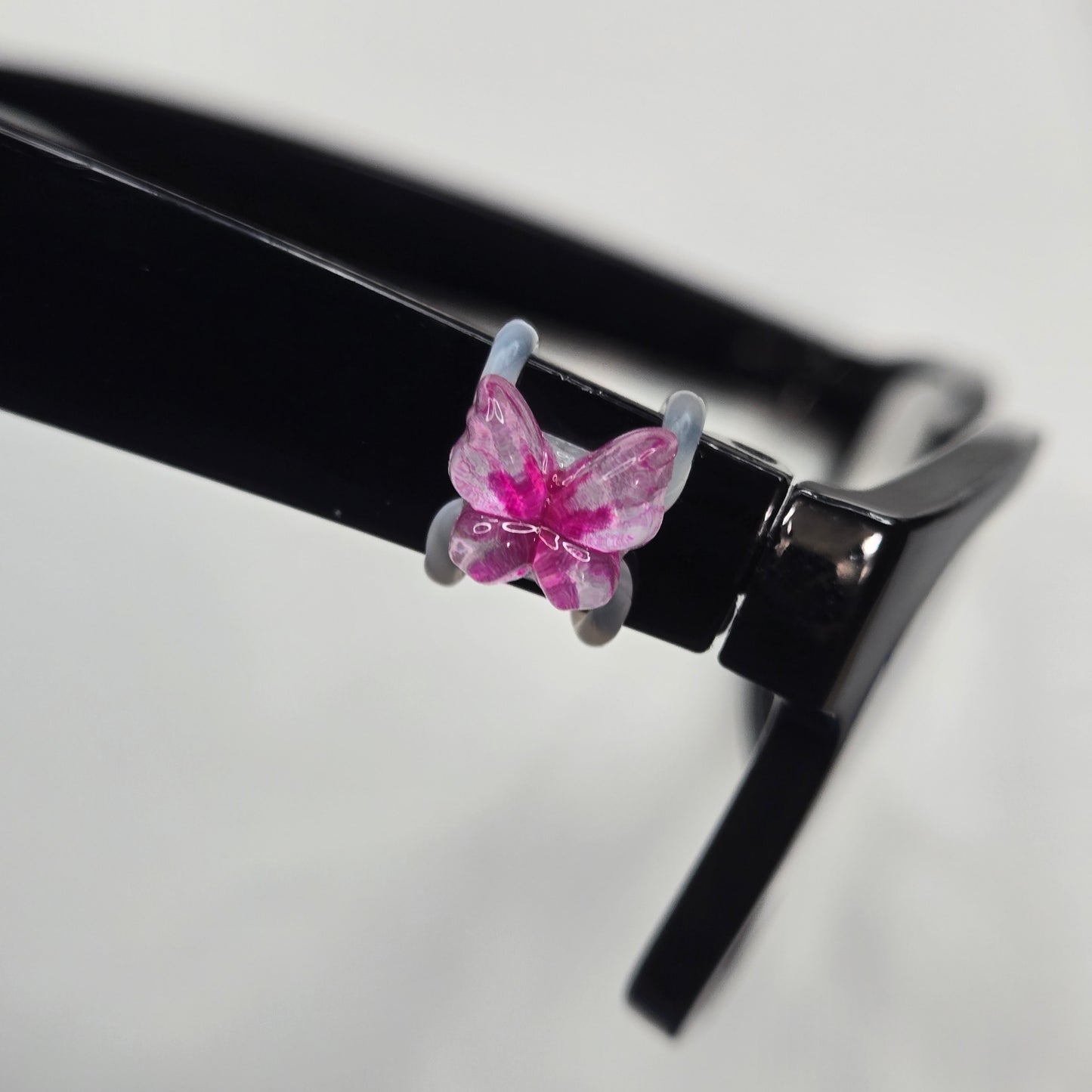 Mini Pink Translucent Butterfly Resin EyeDeco