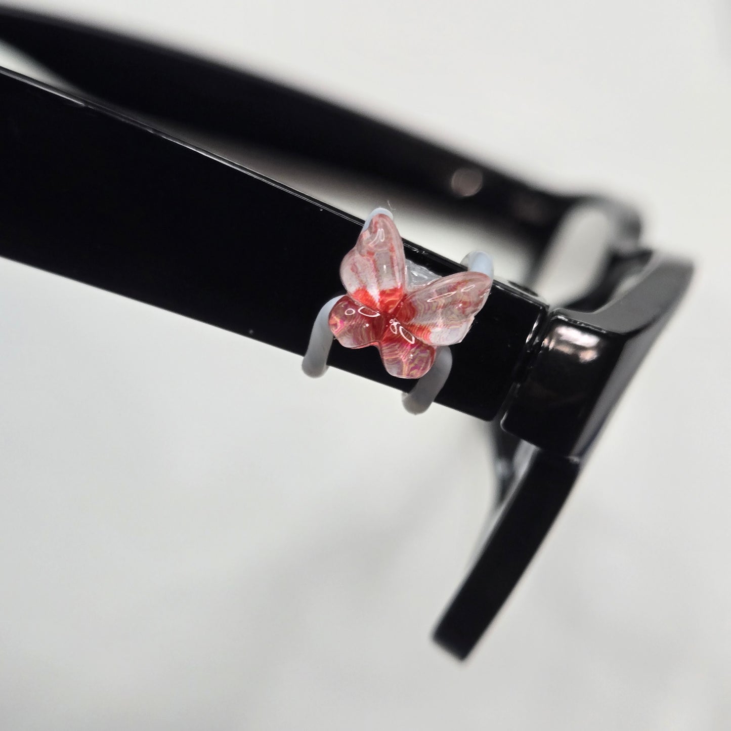Mini Peach Translucent Butterfly Resin EyeDeco