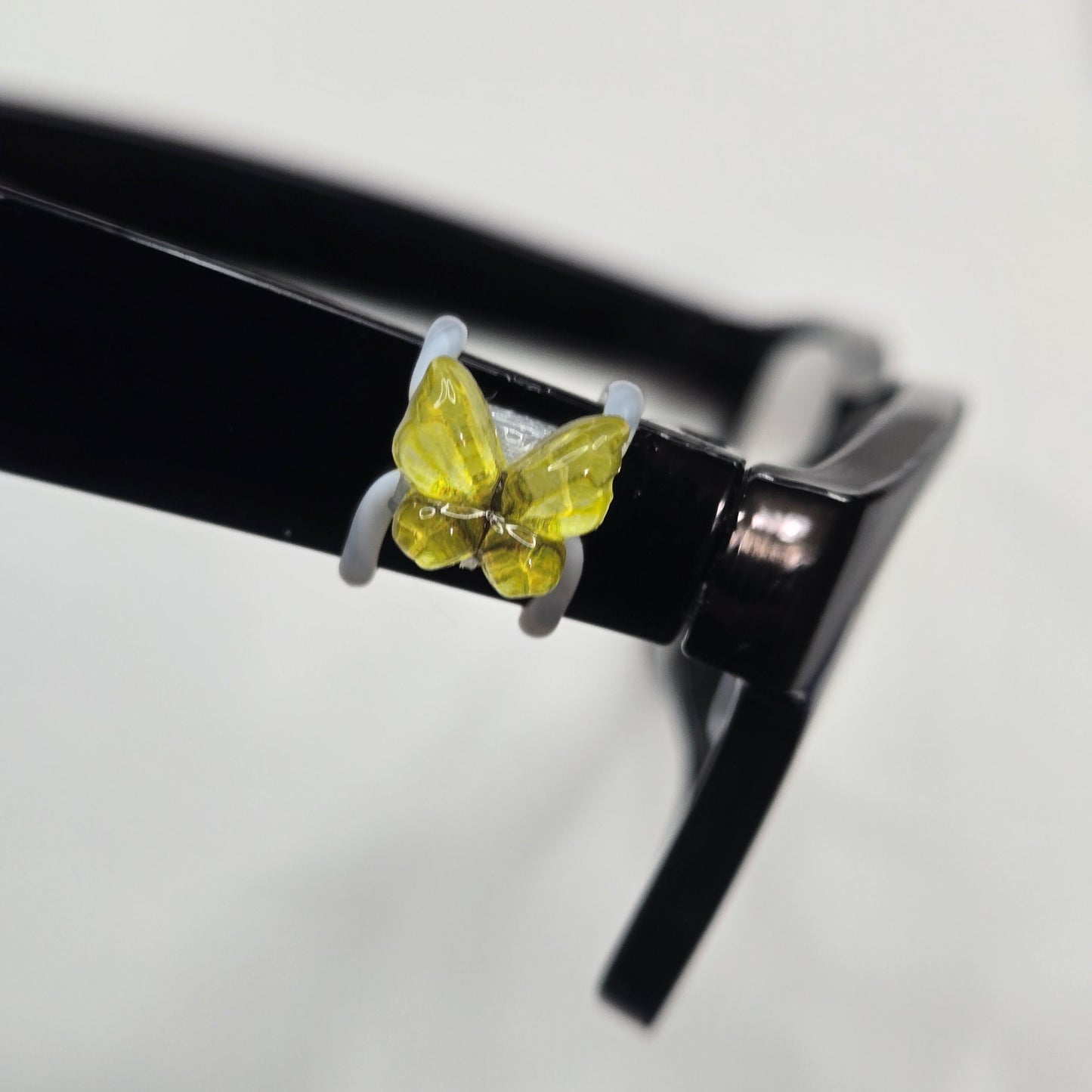 Mini Yellow Translucent Butterfly Resin EyeDeco