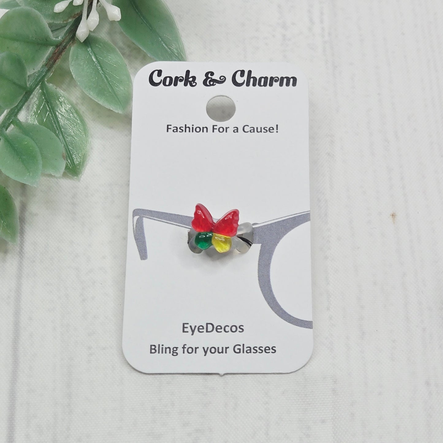 Mini Rainbow Translucent Butterfly Resin EyeDeco