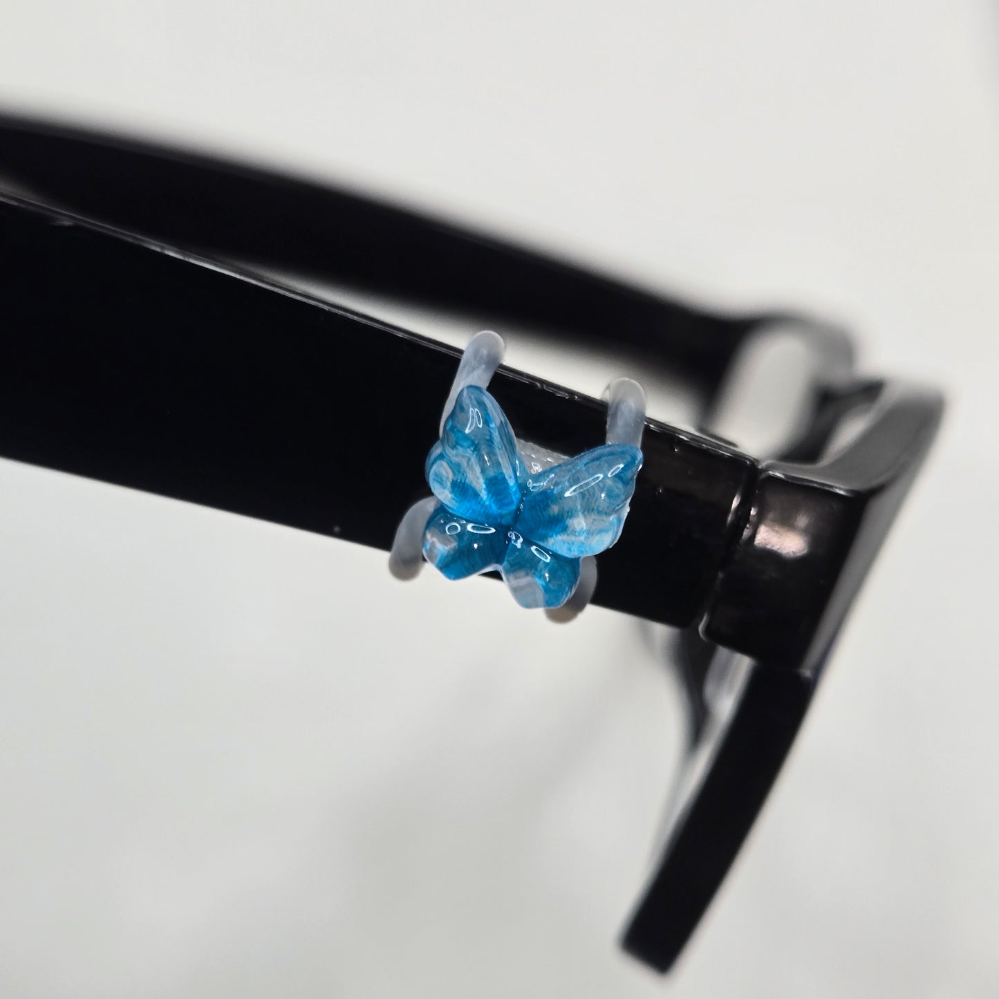 Mini Blue Translucent Butterfly Resin EyeDeco