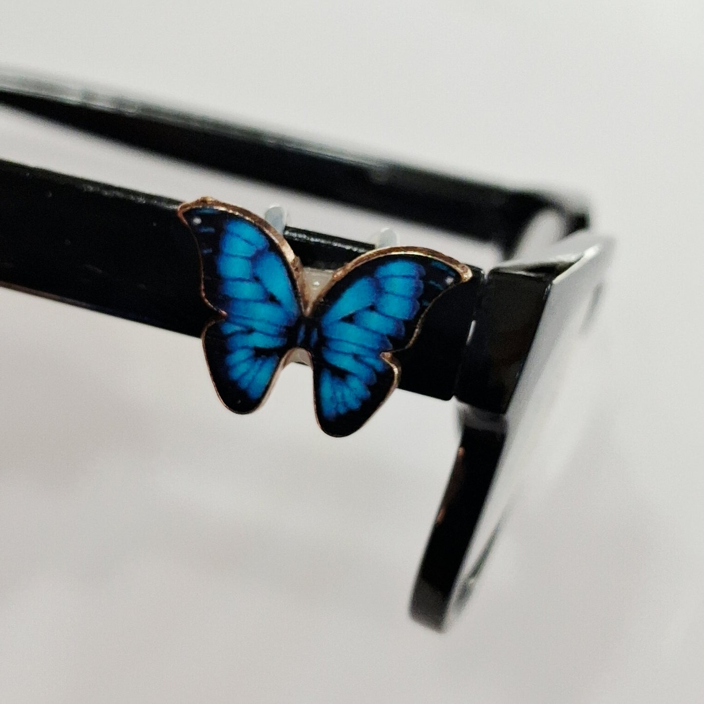 Blue Morpho Butterfly Enamel EyeDeco