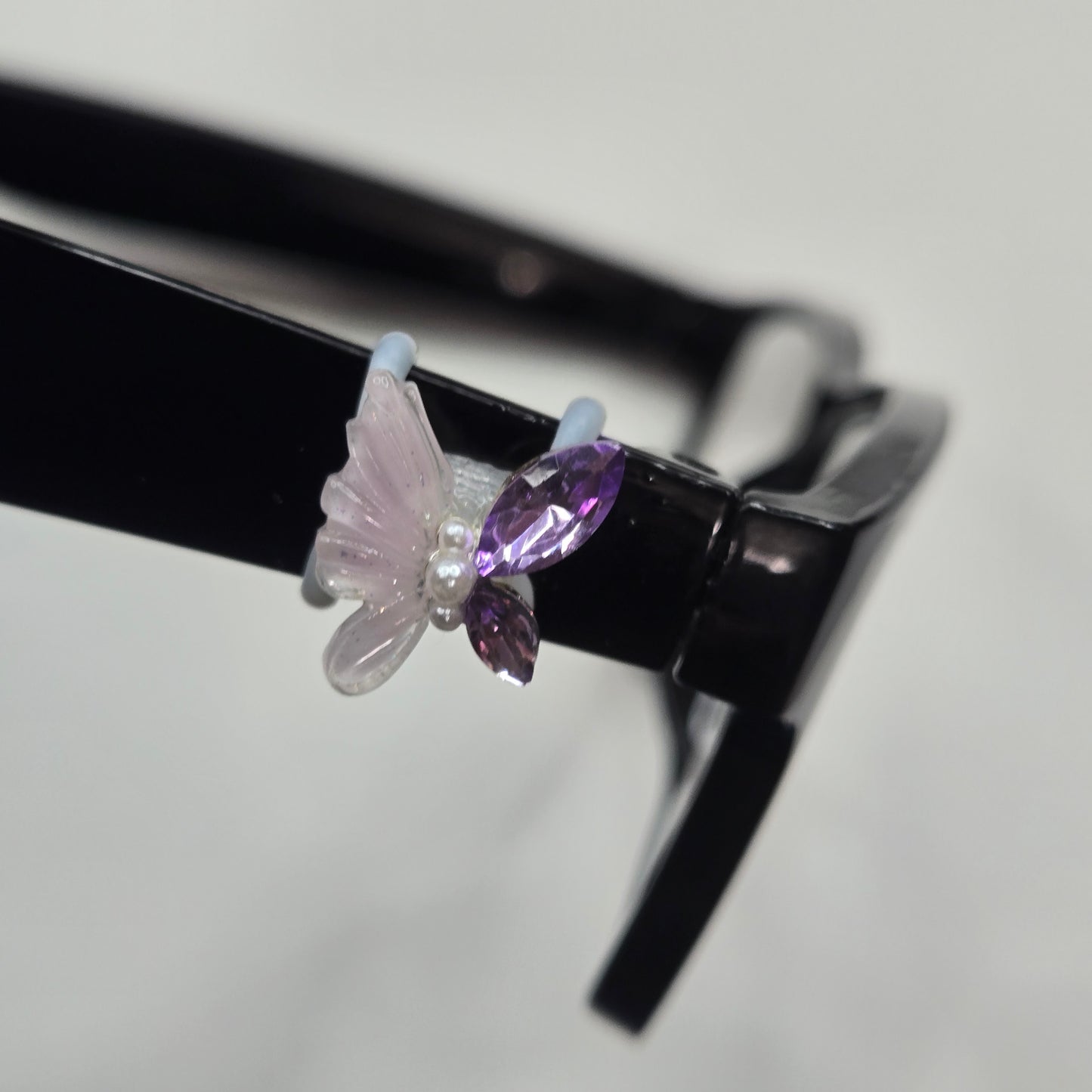 Purple Pearl and Rhinestone Butterfly EyeDeco