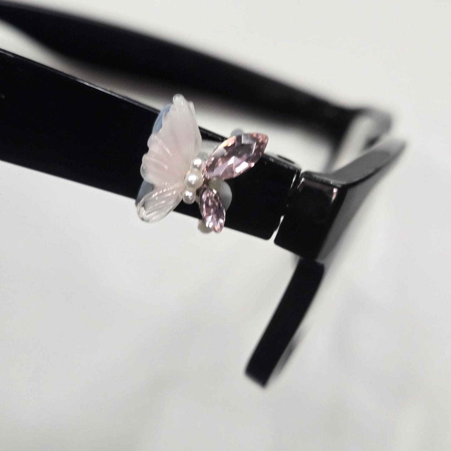 Pink Pearl and Rhinestone Butterfly EyeDeco