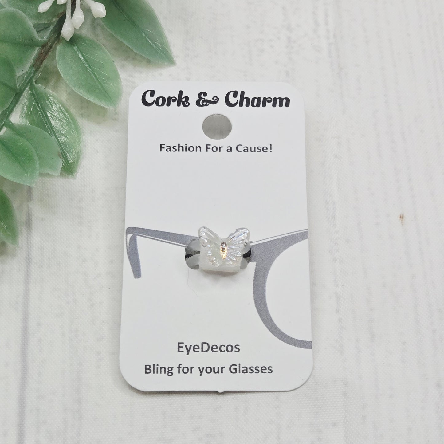 Mini White Butterfly Resin EyeDeco