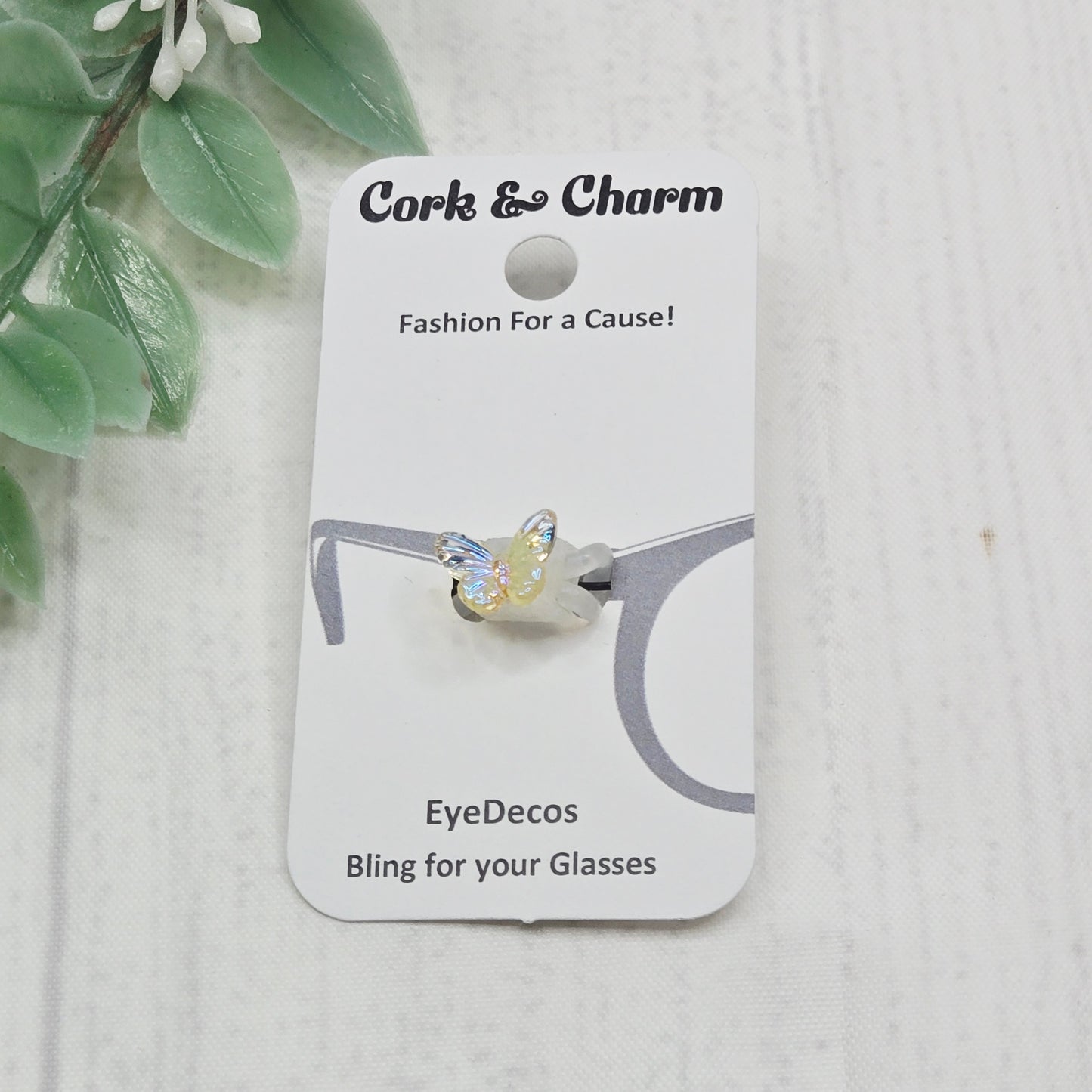 Mini Yellow Butterfly Resin EyeDeco