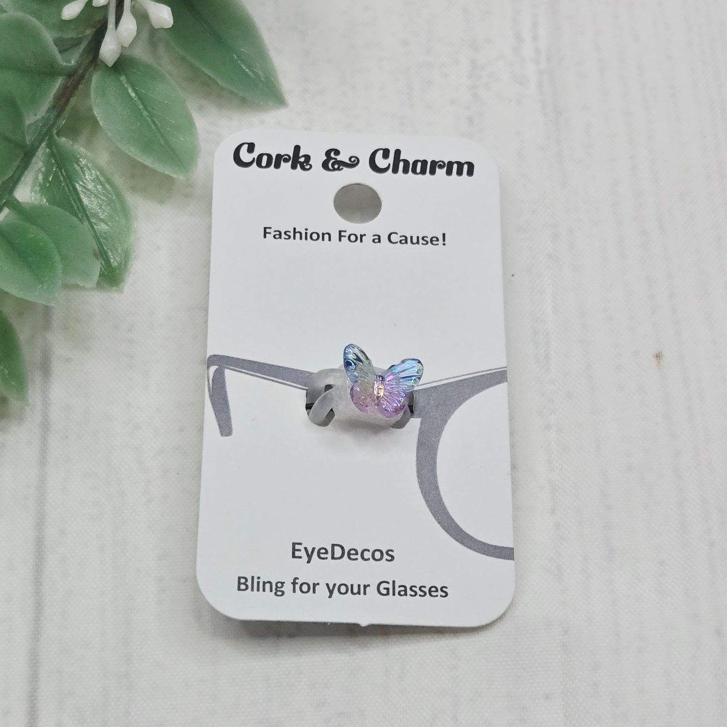 Mini Purple Butterfly Resin EyeDeco