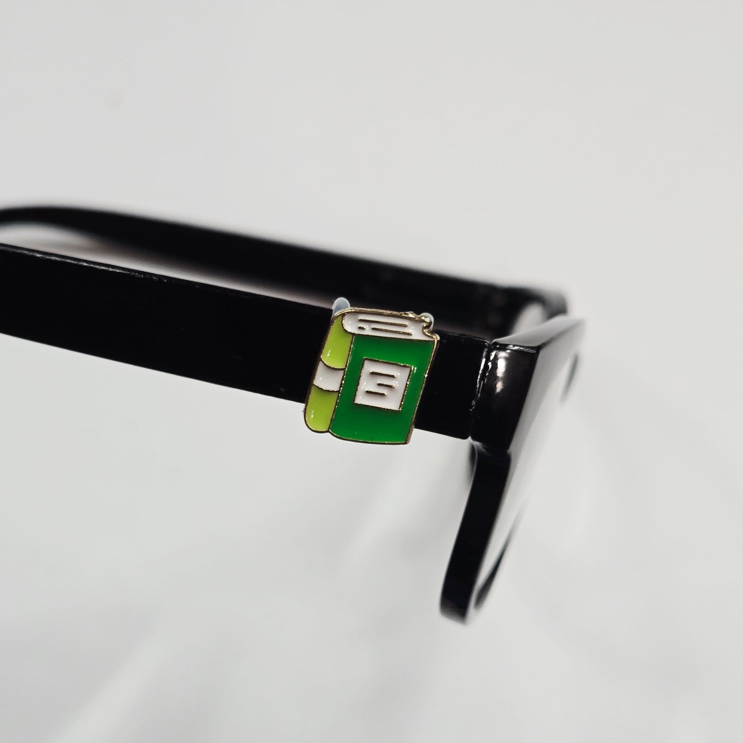 Green Gold Book Enamel Metal EyeDeco
