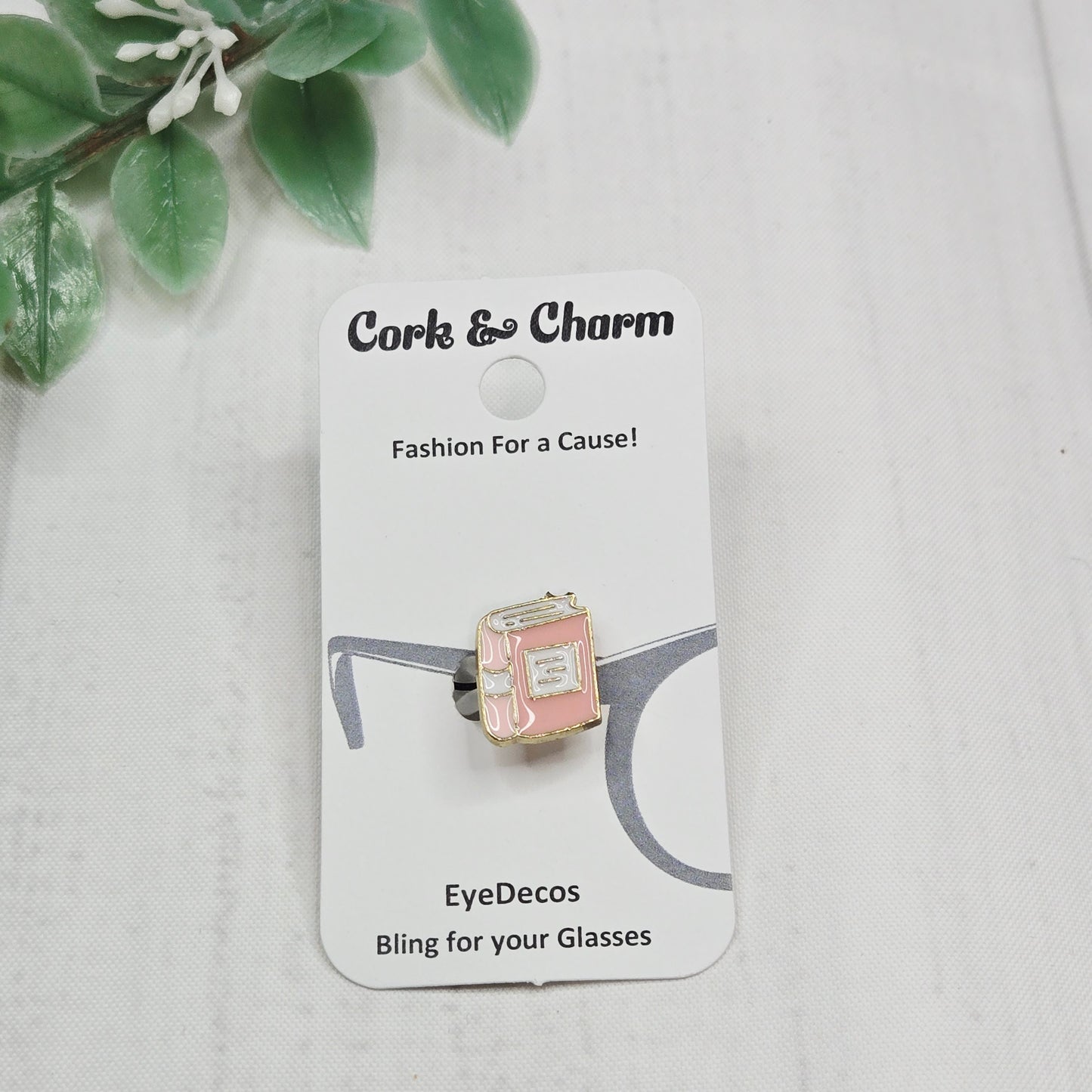 Pink Gold Book Enamel Metal EyeDeco